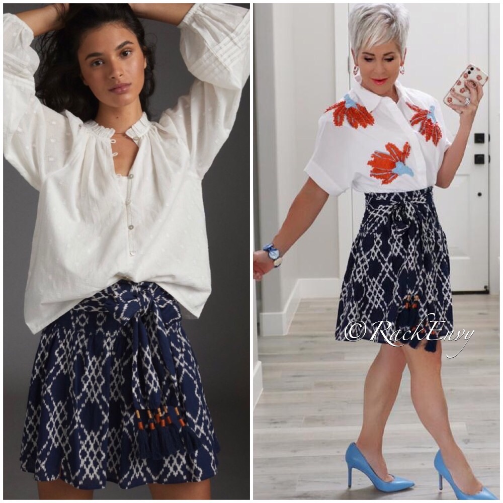 NWT ANTHROPOLOGIE RIMBAUD TIE-WAIST MINI SKIRT